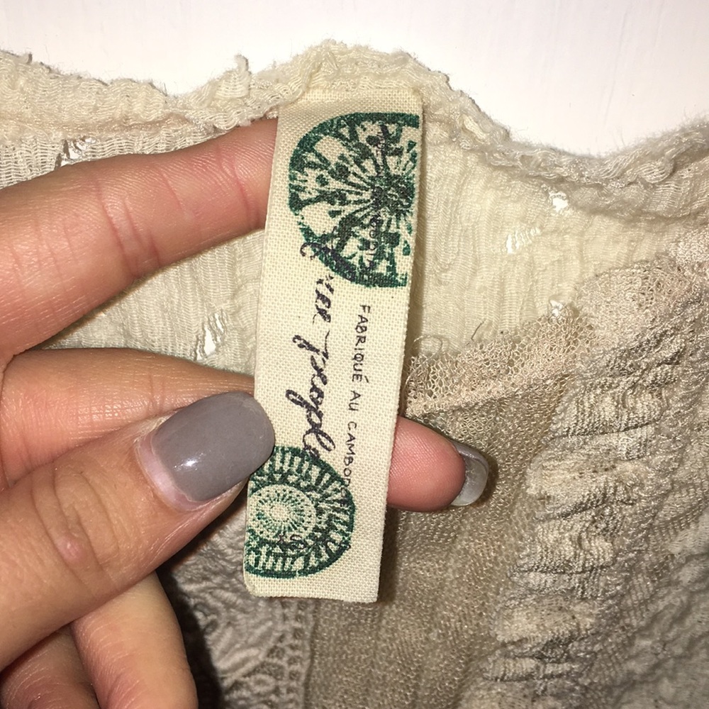 Free People- cream long sleeve